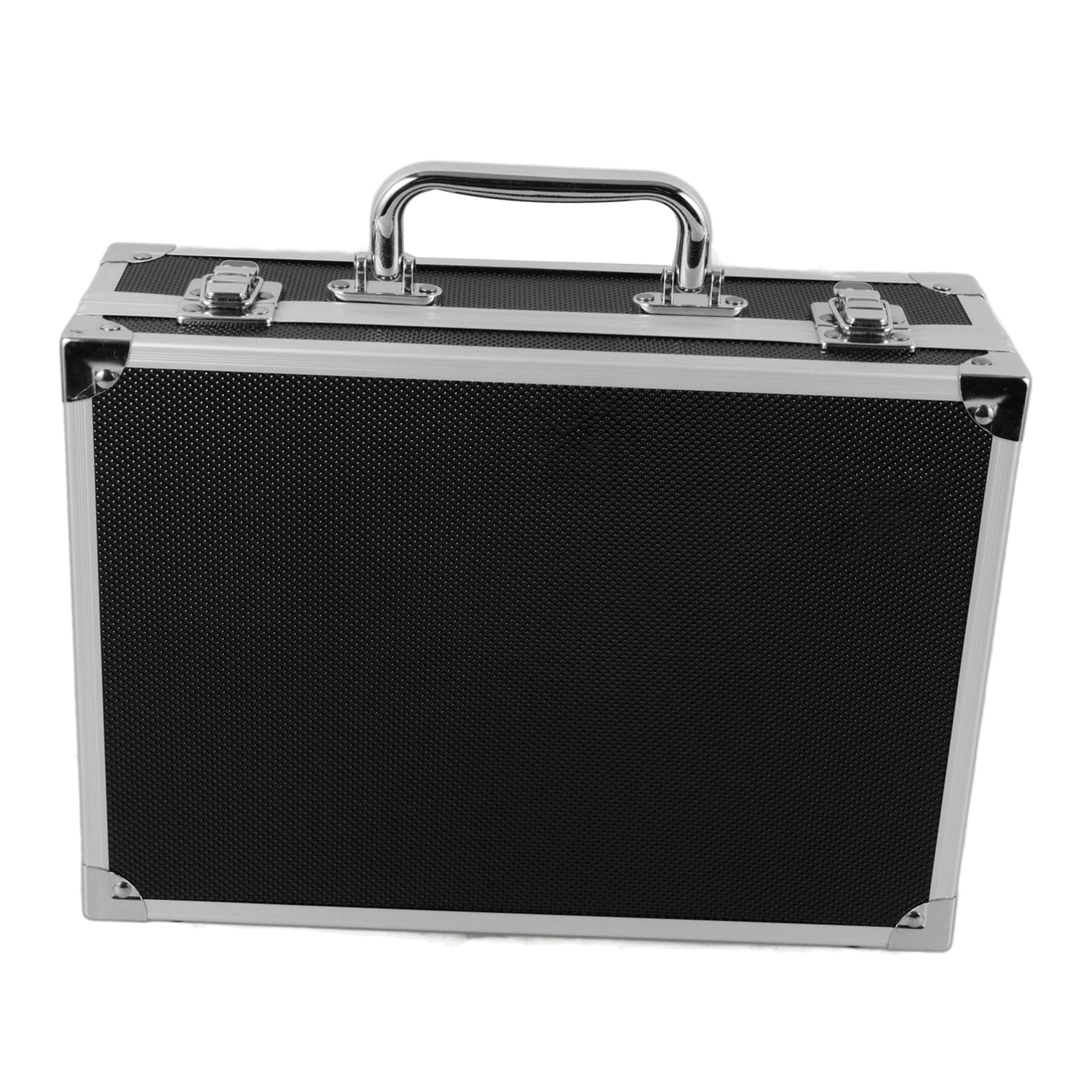 Gatuida Aluminum Alloy Lockable Tool Case - Portable Silver Briefcase For Storage, Tools, Or Makeup (10.43x7.28x3.14 In)