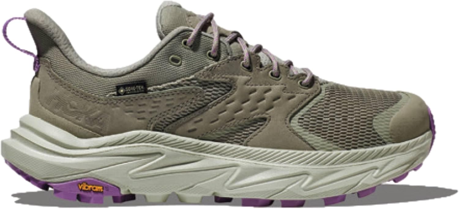 Hoka Anacapa 2 Low GTX Trail Running Shoes Women Grey Grey, Barley Celadon Tint, 9 US