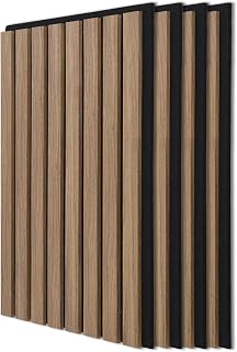 Art3d Lot de 4 Panneaux Muraux Bois | Pour Décoration d'intérieur,mur,plafond,cuisine,salon,chambre à coucher,bureau,Noyer Foncé
