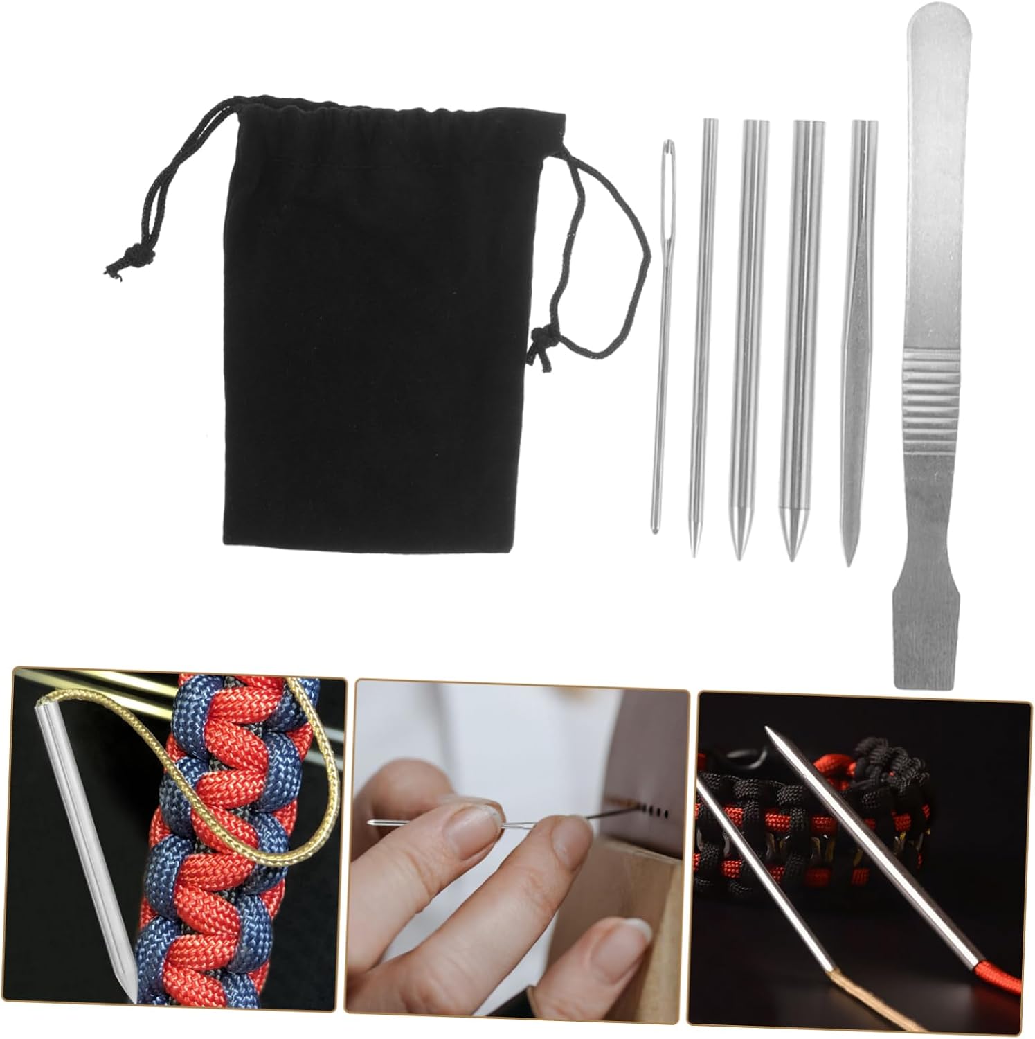 EXCEART 3sets Stitching Set Multi Knitting Needles for Weaving and DIY Projects