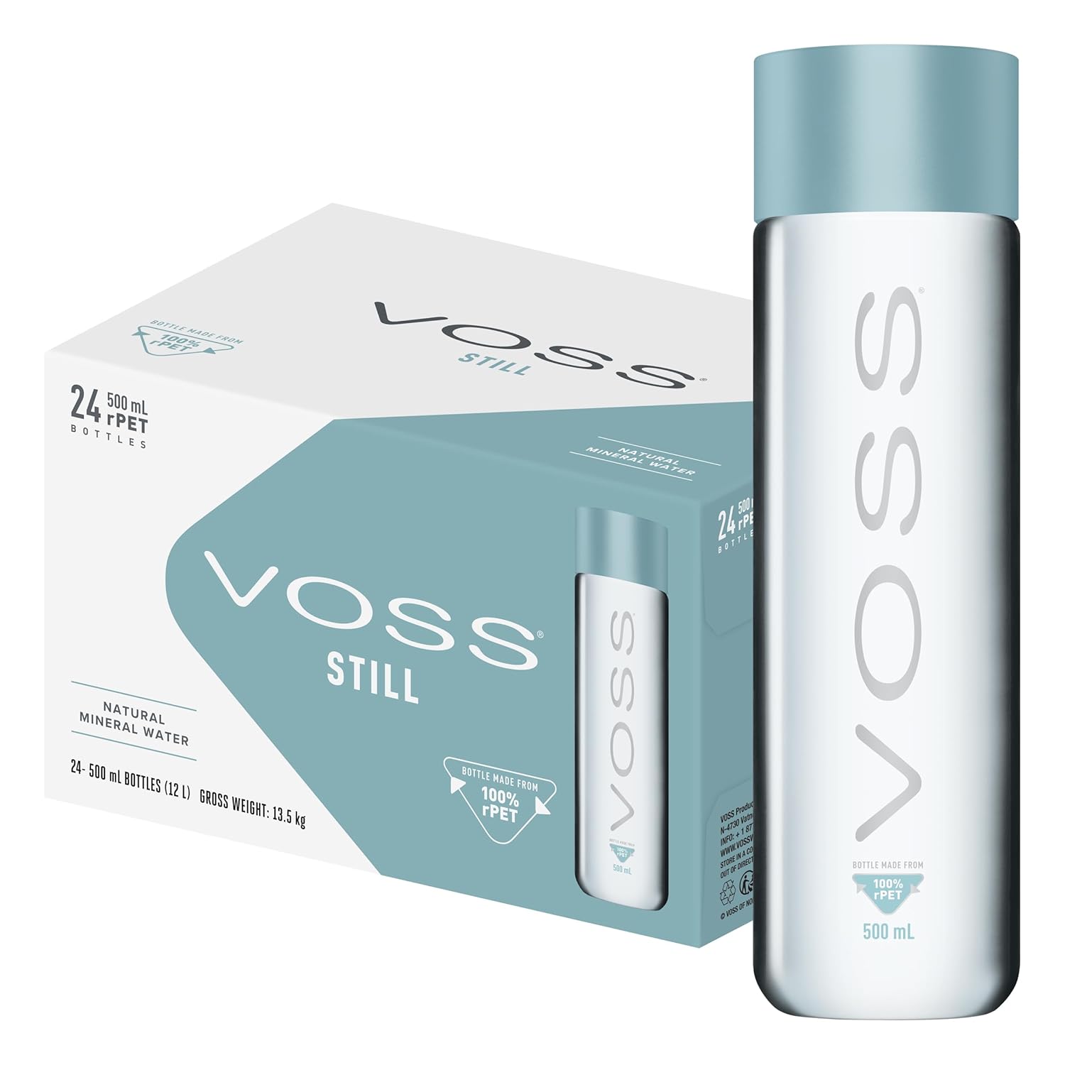 VOSS Artesian water (Still) Bottle,16.91 Fl Oz (Pack of 24)