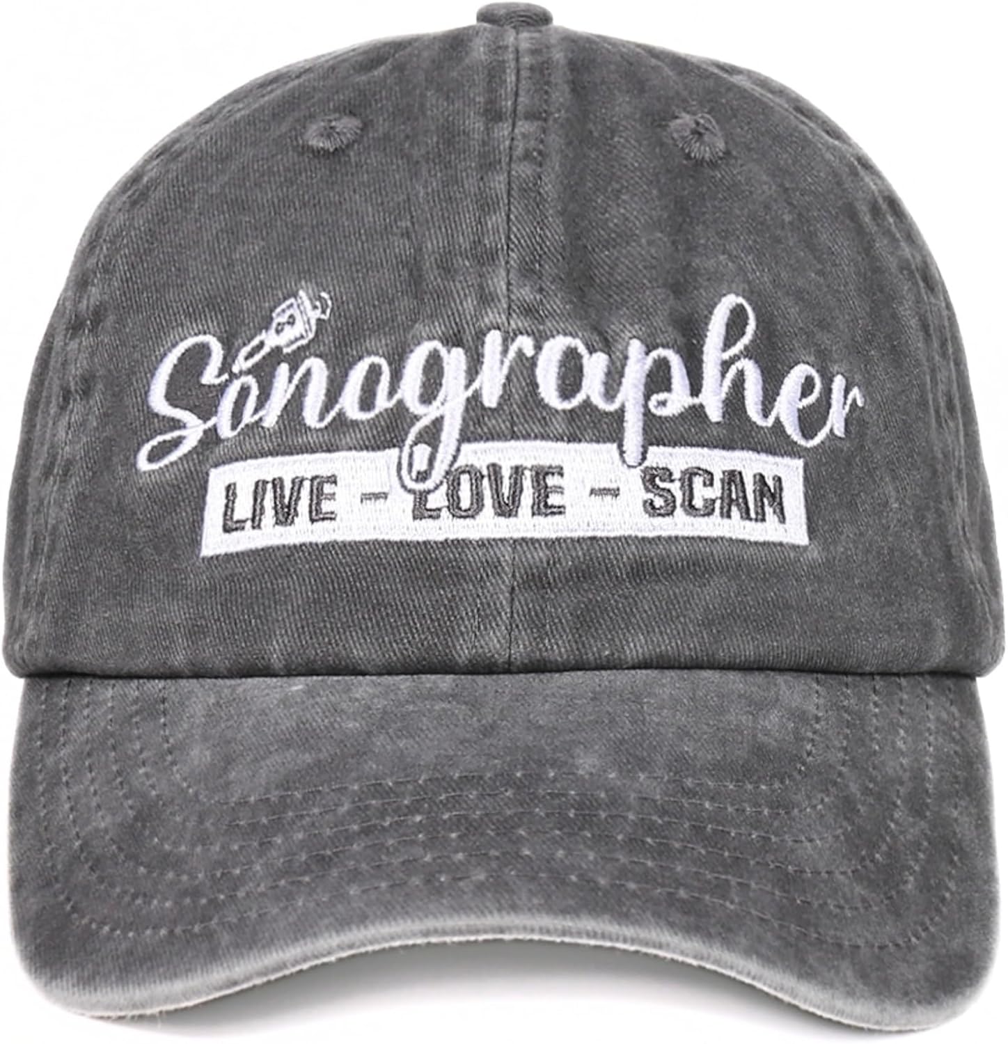 InnoBeta Sonographer Gifts, Cap for Women Men for Christmas, Birthday, Adjustable Embroidered Baseball Hat (Grey)