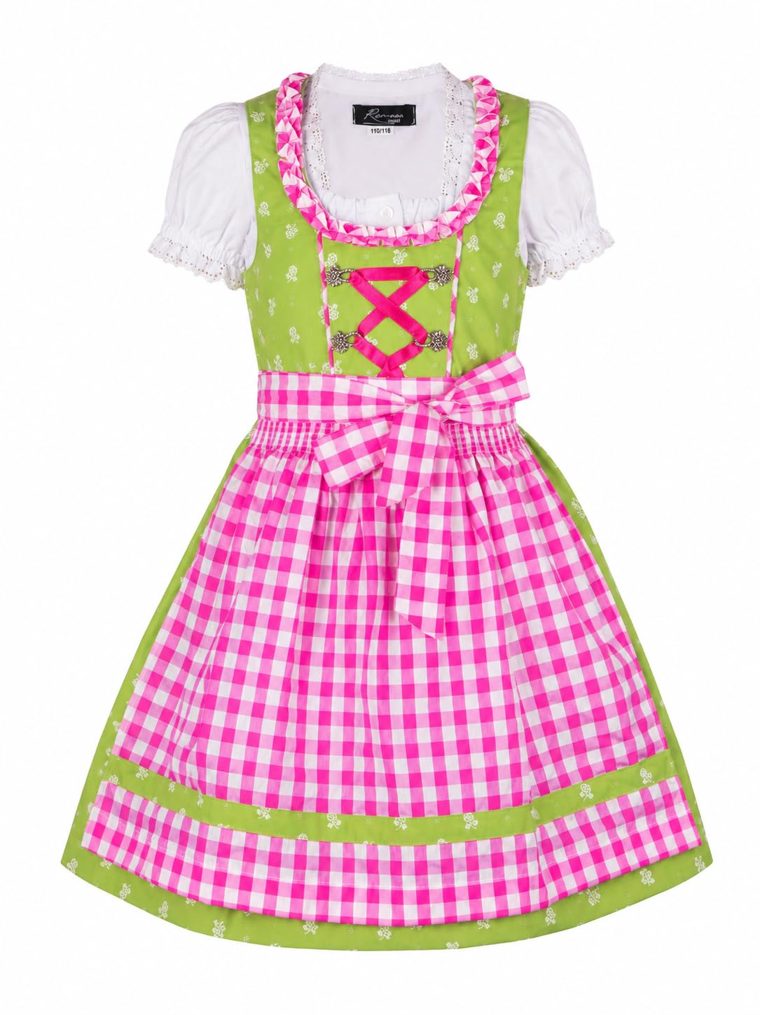 Ramona Lippert Kinderdirndl Chrissi, 3-teilig mit Bluse, grün