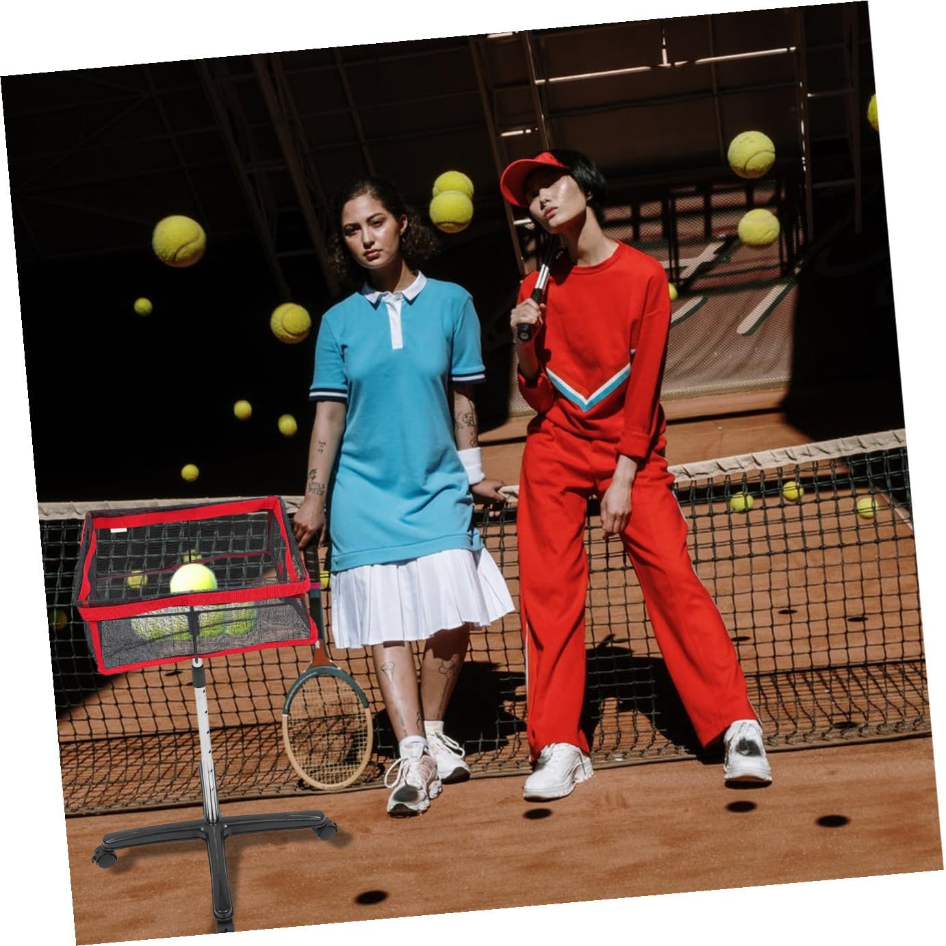 1pc Pong Training Device Pong Ball Catcher Ball Dispenser Easy Install Health-Safe Material Capacity Net