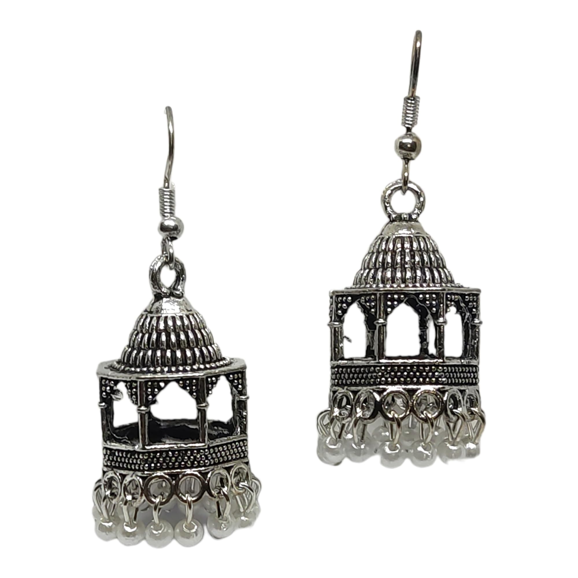 See full amazon price history chart for JRG Silver Oxidised Temple Design Fish Cut Hook Jhumka Jhumki Earrings for Girls and Women Wear/Size 5 cm (Pair of 1) JRG Silver Oxidised Temple Design Fish Cut Hook Jhumka Jhumki Earrings for Girls and Women Wear/Size 5 cm (Pair of 1) (B0CB939BKV) Amazon Price History, Amazon Price Tracker