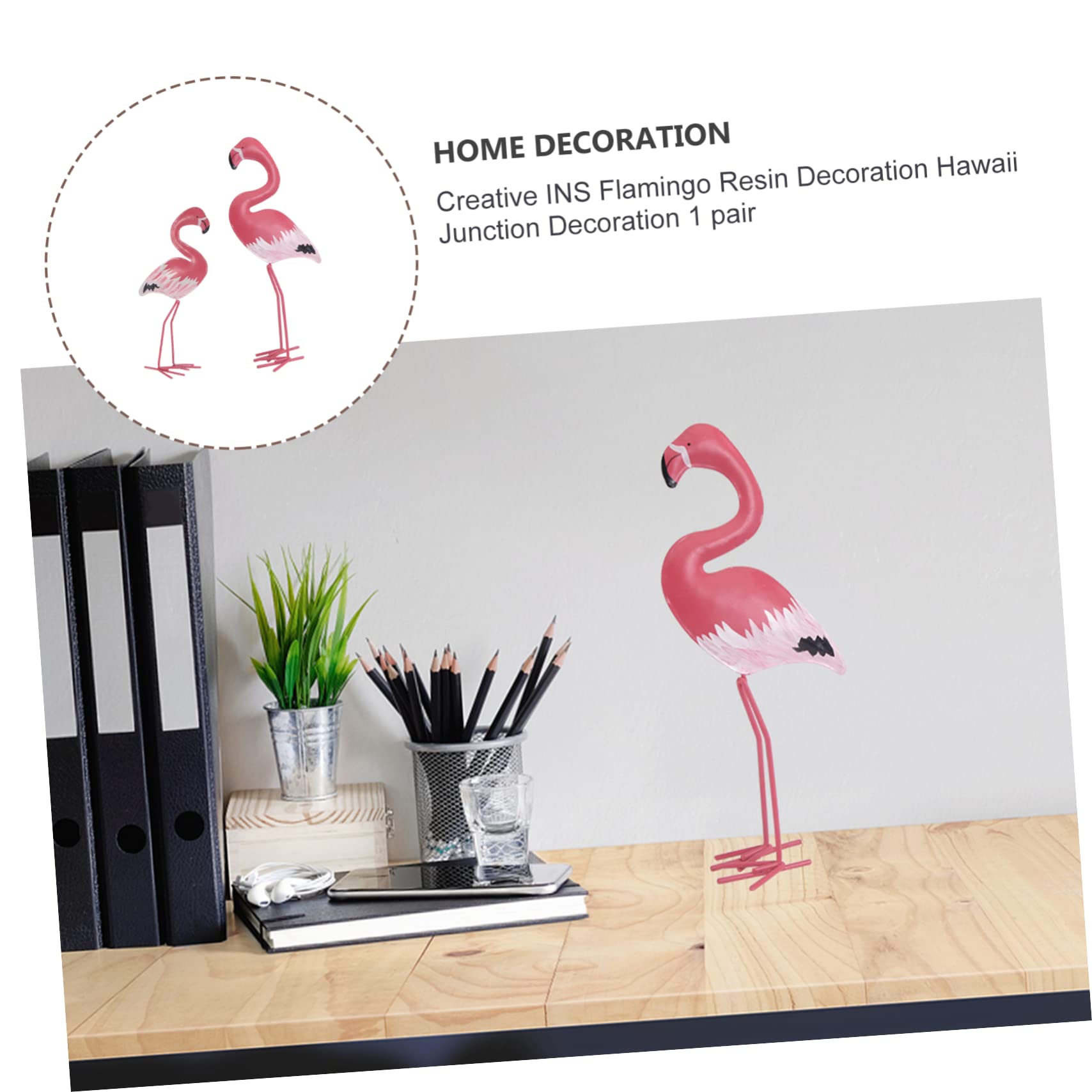 TOYANDONA 3 Paia Statuetta Flamingo per Decorazione da Tavolo da Scrivania