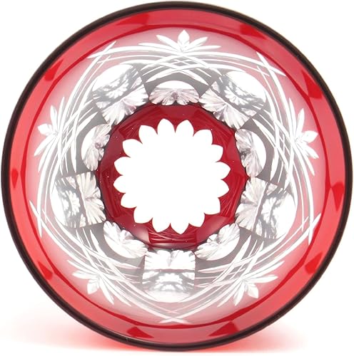 Miniatura 10 de Edo Kiriko KY-33-44 pares de vasos de vidrio Shochu (viene en una caja de presentación), apilable Kenia (par), capacidad aproximadamente 9.8 onzas