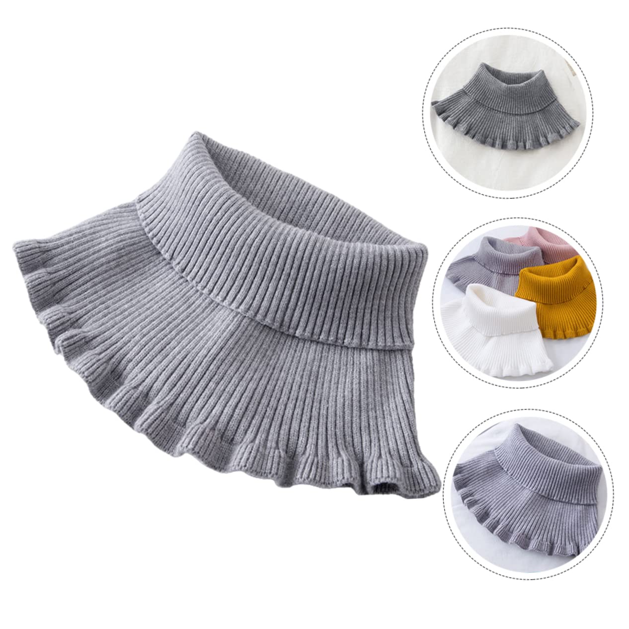 4piezas Cuello Calentador De Cuello Elástico Para Hombre y Mujer Multifunicional Uso Diario Aislante Térmico y Transpirable
