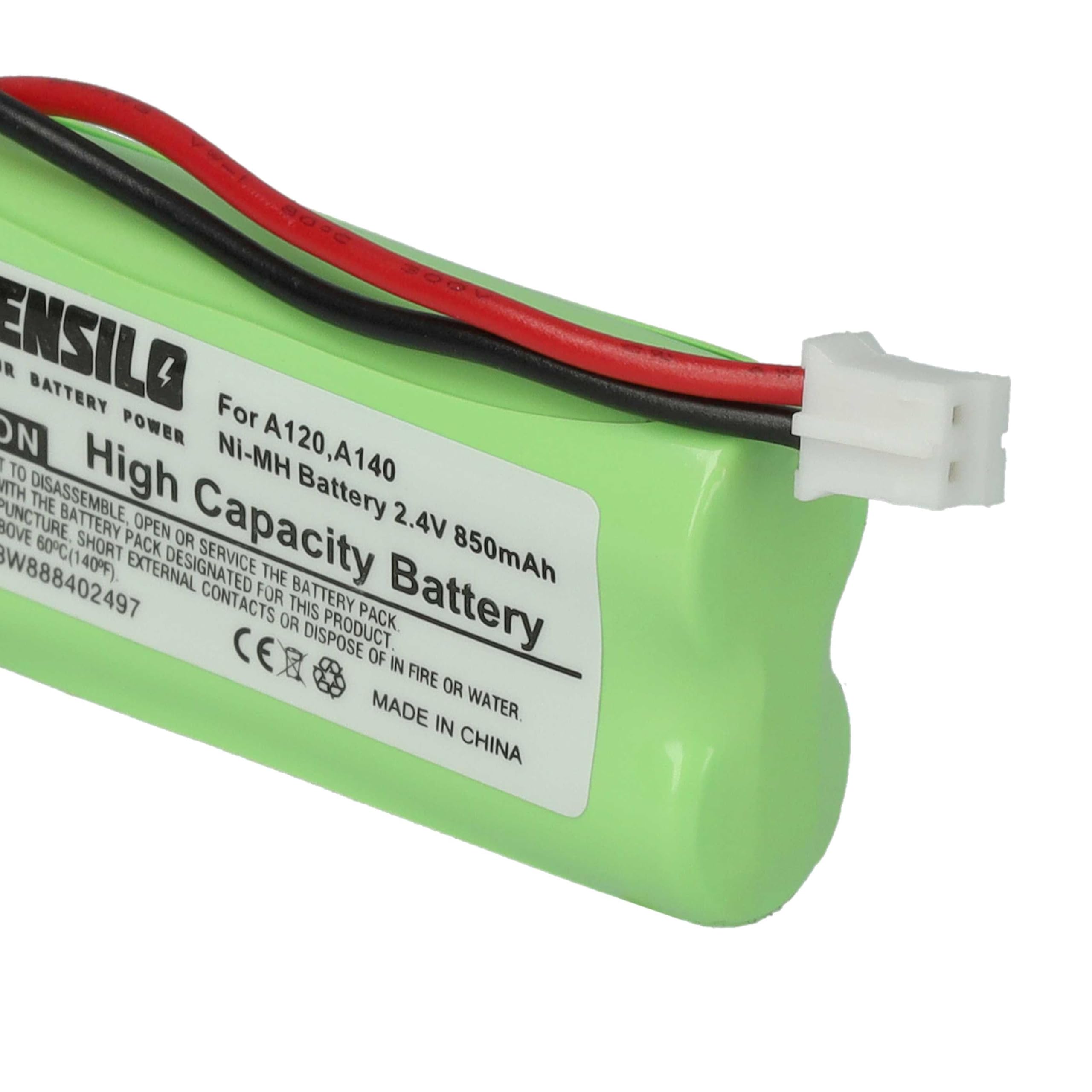 10 x bateria zamienna do T436-U1, V30145-K1310-X359, S30852-D1640-X1, T382 do bezprzewodowego telefonu stacjonarnego (850 mAh, 2,4 V, NiMH)