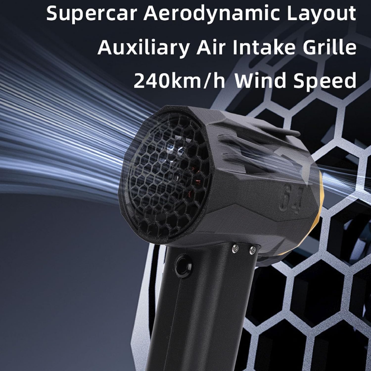 X64 暴力ターボファン、ミニジェットターボファン、64mm 車暴力ブロワー、瞬間推力 1.4 Kg/s、4000mAh ポータブル