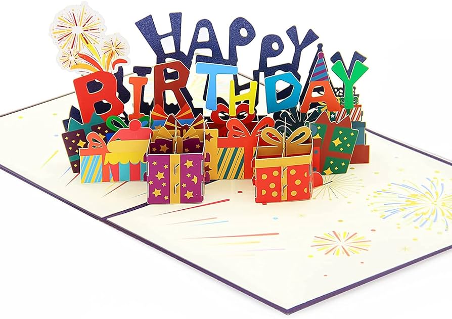 バースデーカード ポップアップ カード 立体 記念日 カード 3D Amazon | Kurimi 3Dポップアップカード 誕生日カード