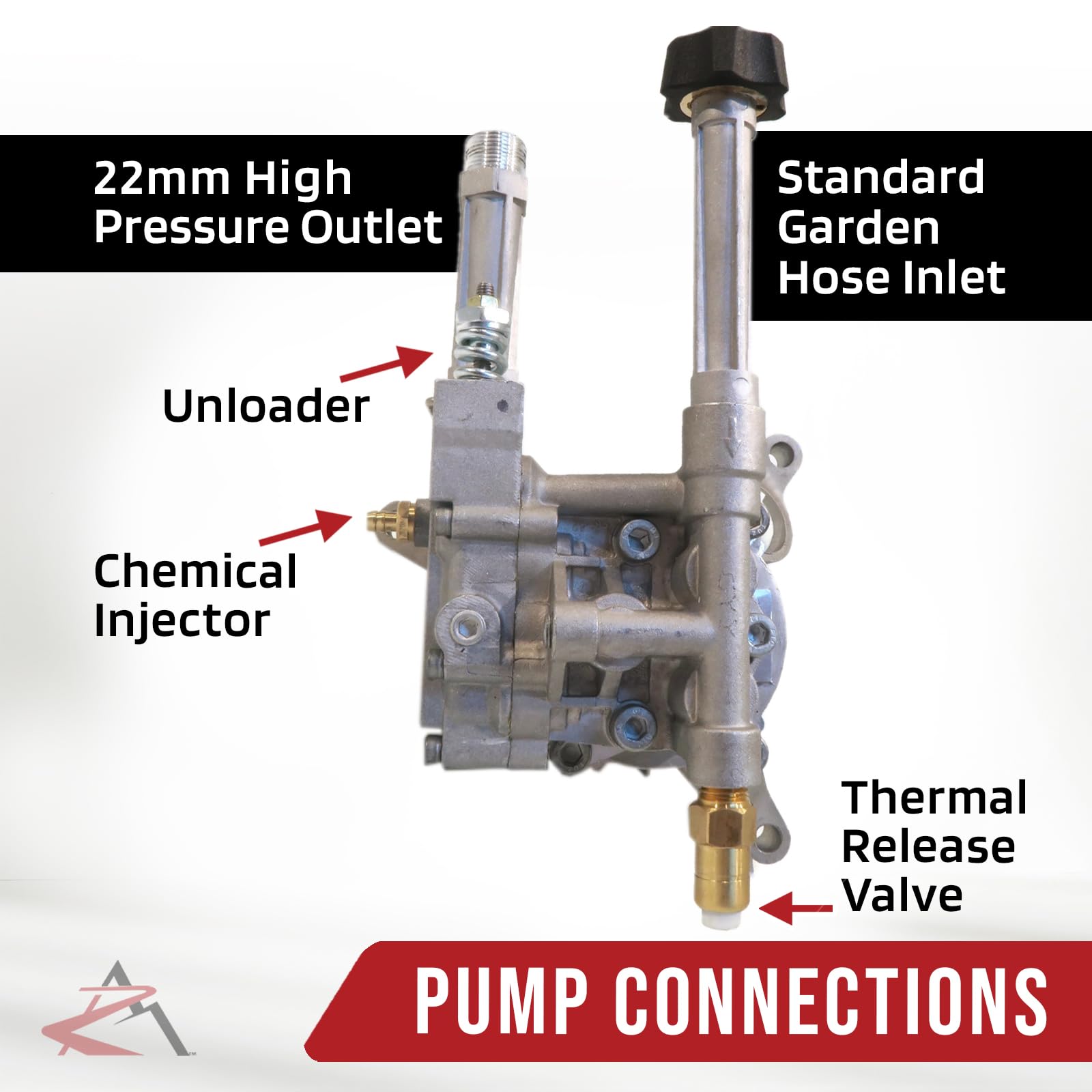 The ROP Shop Albero verticale 2400 PSI 2,4 GPM 7/8" | Pompa per idropulitrice PWV(R) 24/2.4HB. Ricambio per AR RMW 2.2G24 EZ SX; compatibile con Troy-Bilt 020245, 020245-0, 020245-1 e altro