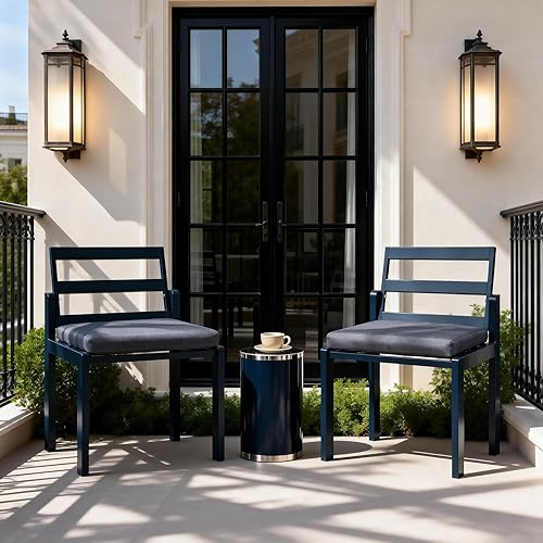Patio Dining Chairs Set of 2, 420lbs Heavy Duty Outdoor