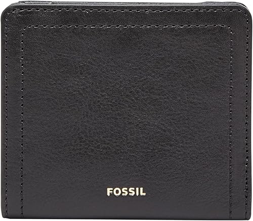 Fossil Cartera plegable de piel Logan con bloqueo RFID para mujer