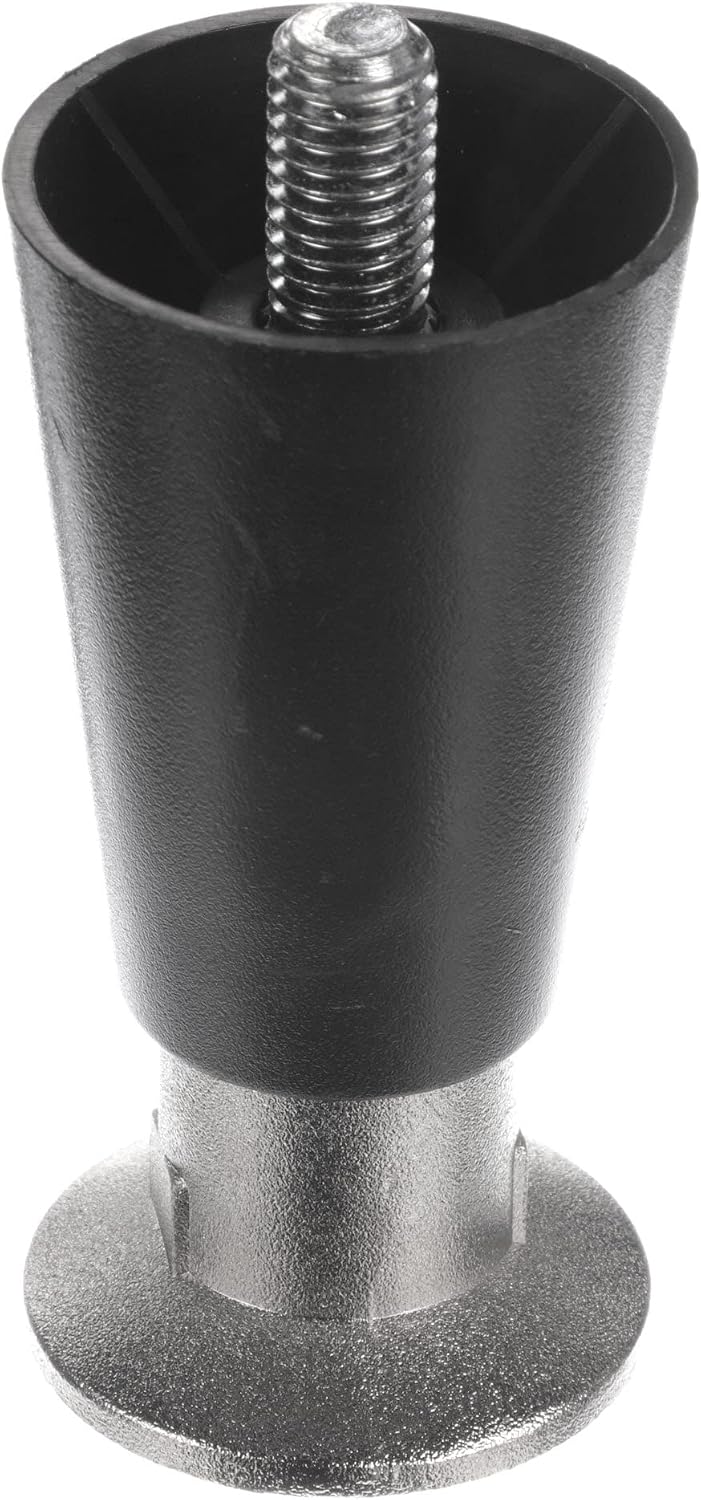 Component Hardware 4" H Black Thermoplastic Appliance Leg with Adjustable Flanged Toe