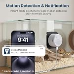 litokam 2K 3MP Aquarium & Terrarium Pet Camera, 2.4G&5Ghz WiFi Window Bird Feeder Camera, Anti-Glare Fish Tank Camera, 147° Wide Angle, Easy & Quick Install, 24/7 Recording