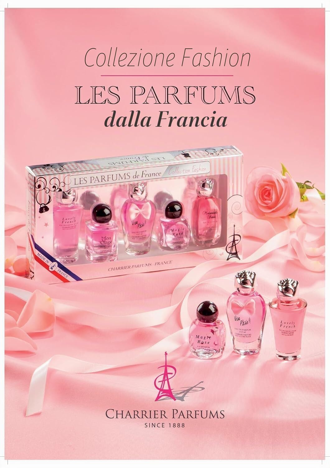 Charrier Parfums "collezione Fashion" Cofanetto di 5 Eau de Parfum in miniatura, 49,7 ml