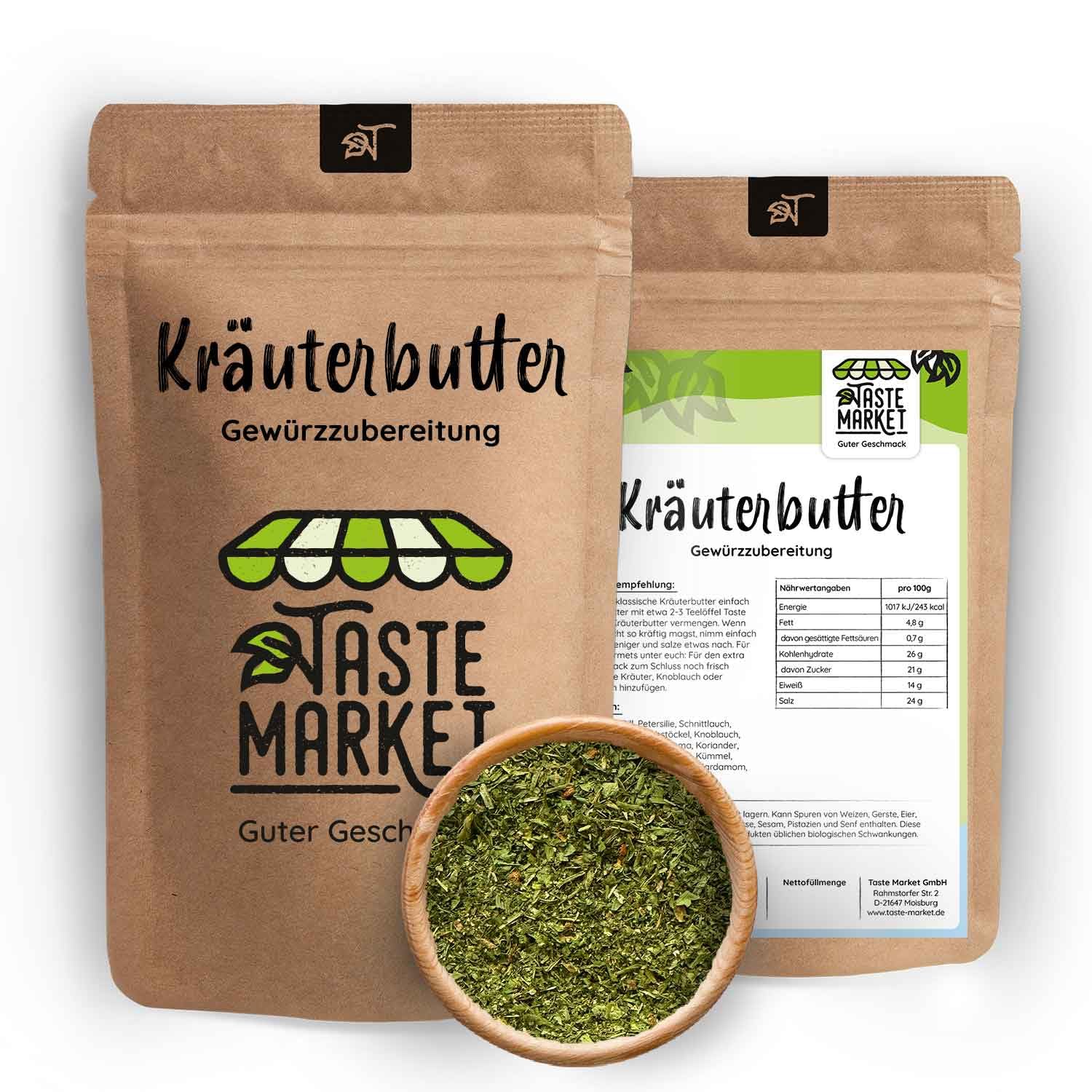 Kräuterbutter Gewürz - 5 kg – Kräuterbutter selbst machen – Gewürzmischung von Taste Market