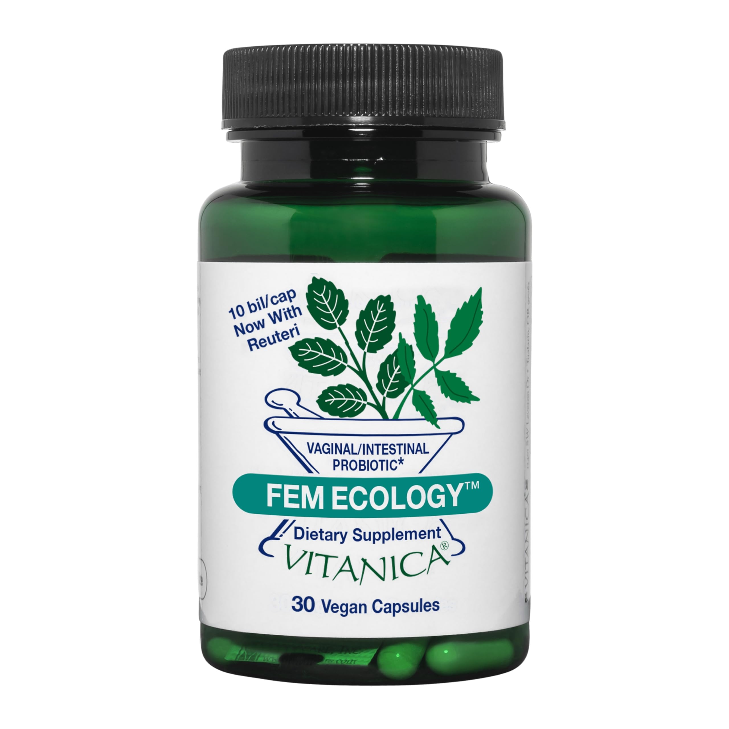 FemEcology, Vaginal and Intestinal Probiotic Support, Vegetarian, 30 Capsules