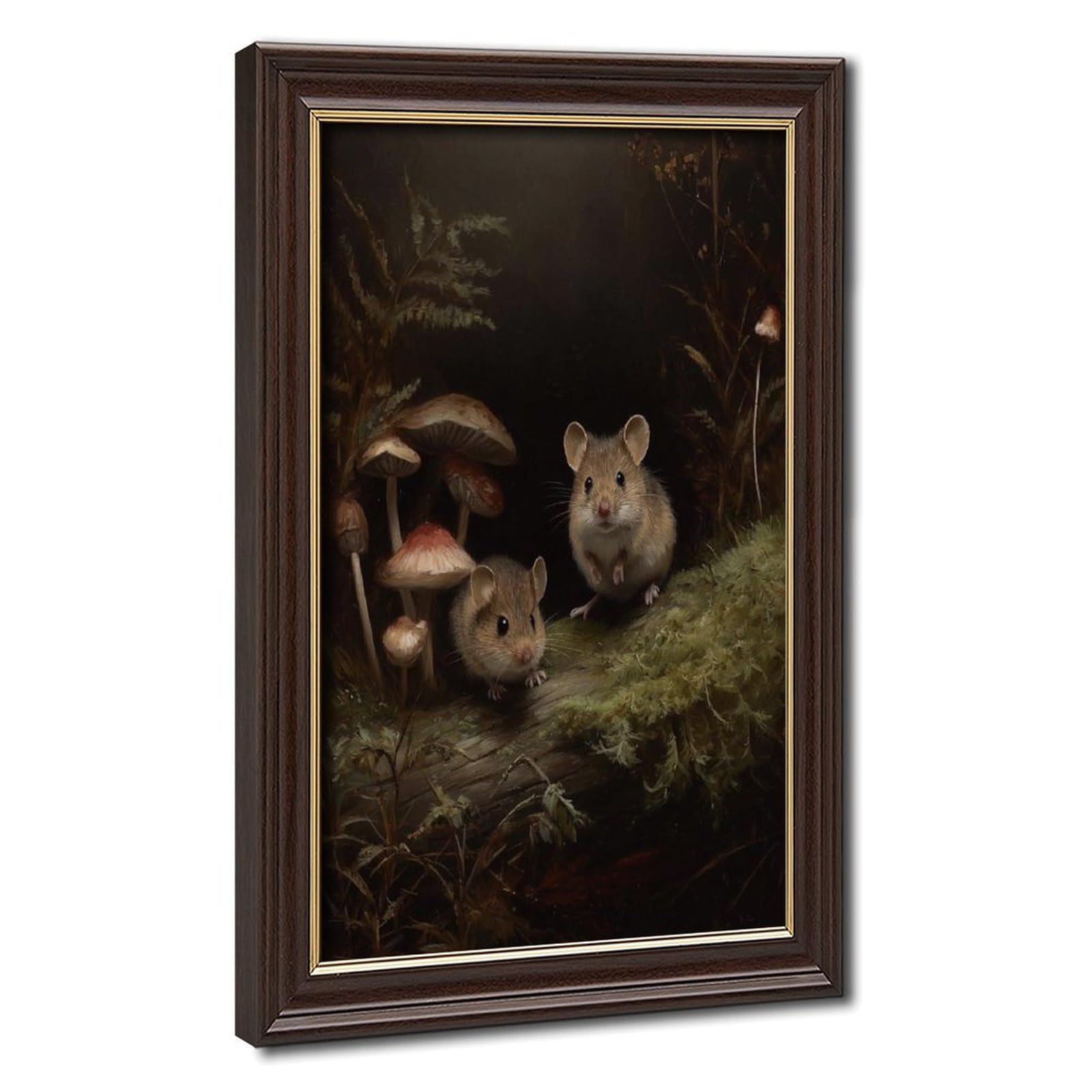 Bareronor Turquoise Whimsical Mouse (3) Canvas Poster Bedroom Decor Landscape Office Room Decor Gift 16" L X 24" W