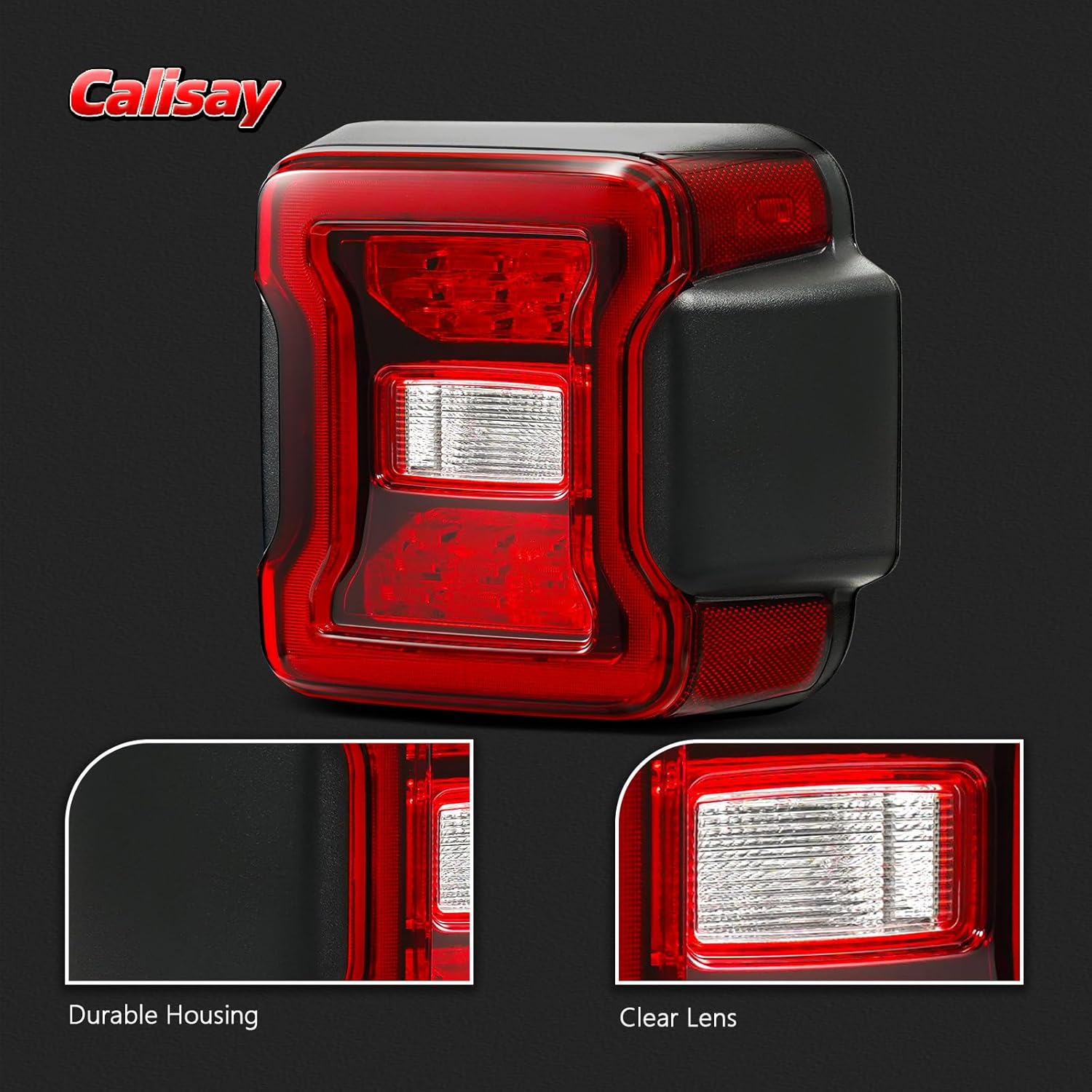 LED Tail Lights Compatible with 2019 2020 2021 2022 2023 2024 2025 Jeep Wrangler Taillights Rear Brake Lamp Rear Reverse Stop Brake Lamp Replacement for OEM#68434889AB (Right Passenger Side)
