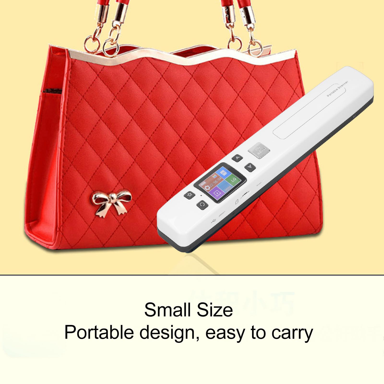 Escáner Fotográfico Portátil, Escáner de Documentos Portátil, Escáner de Mano Alimentado por Hojas, sin Controlador, Escáner Inalámbrico, Escaneo Plano para el Hogar, Escáneres