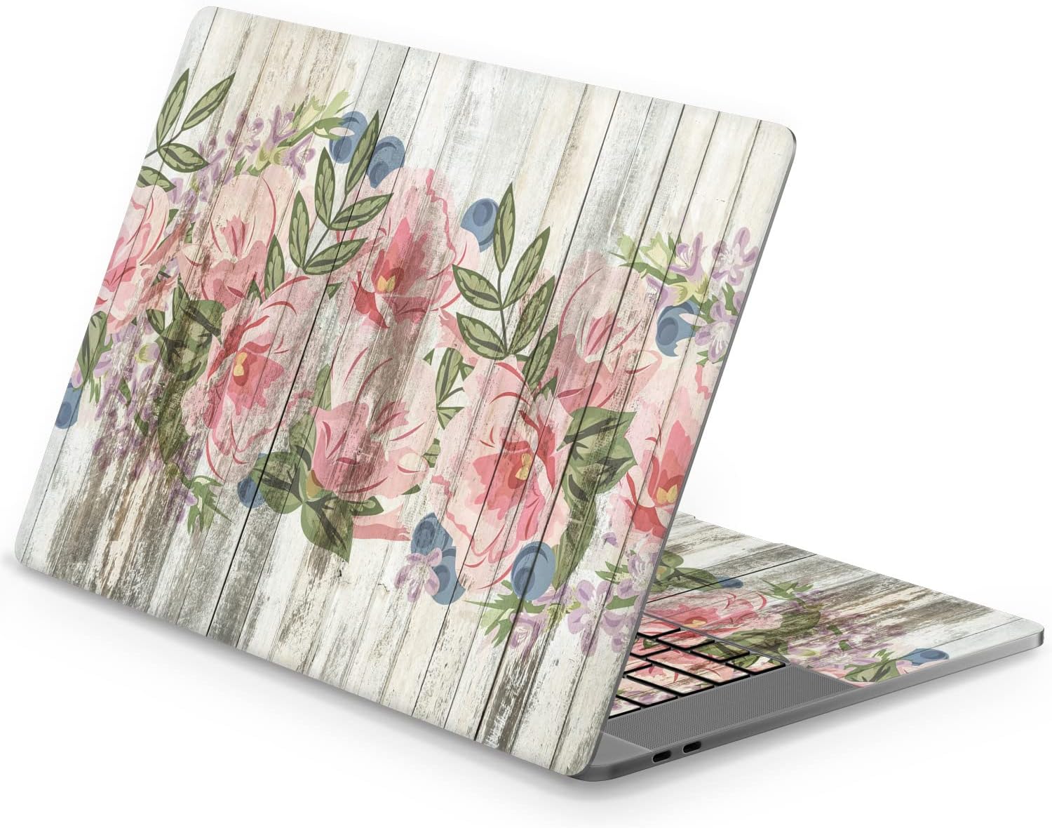 Mertak Vinyl Skin Compatible with MacBook Air 15 13 Neo Pro 16 14 inch M5 M4 M3 M2 M1 2026 2025 2024 Women Laptop Solid Top Keyboard Texture Wood Natural Sticker Board Minimal Wrap Touch Bar Pine