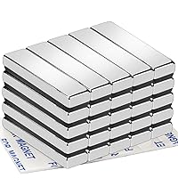 Vista 10 de TRYMAG - 25 paquetes de barras de imanes de neodimio resistentes de 60x10x3mm, tiras magnéticas fuertes de tierras raras con adhesivo de doble cara