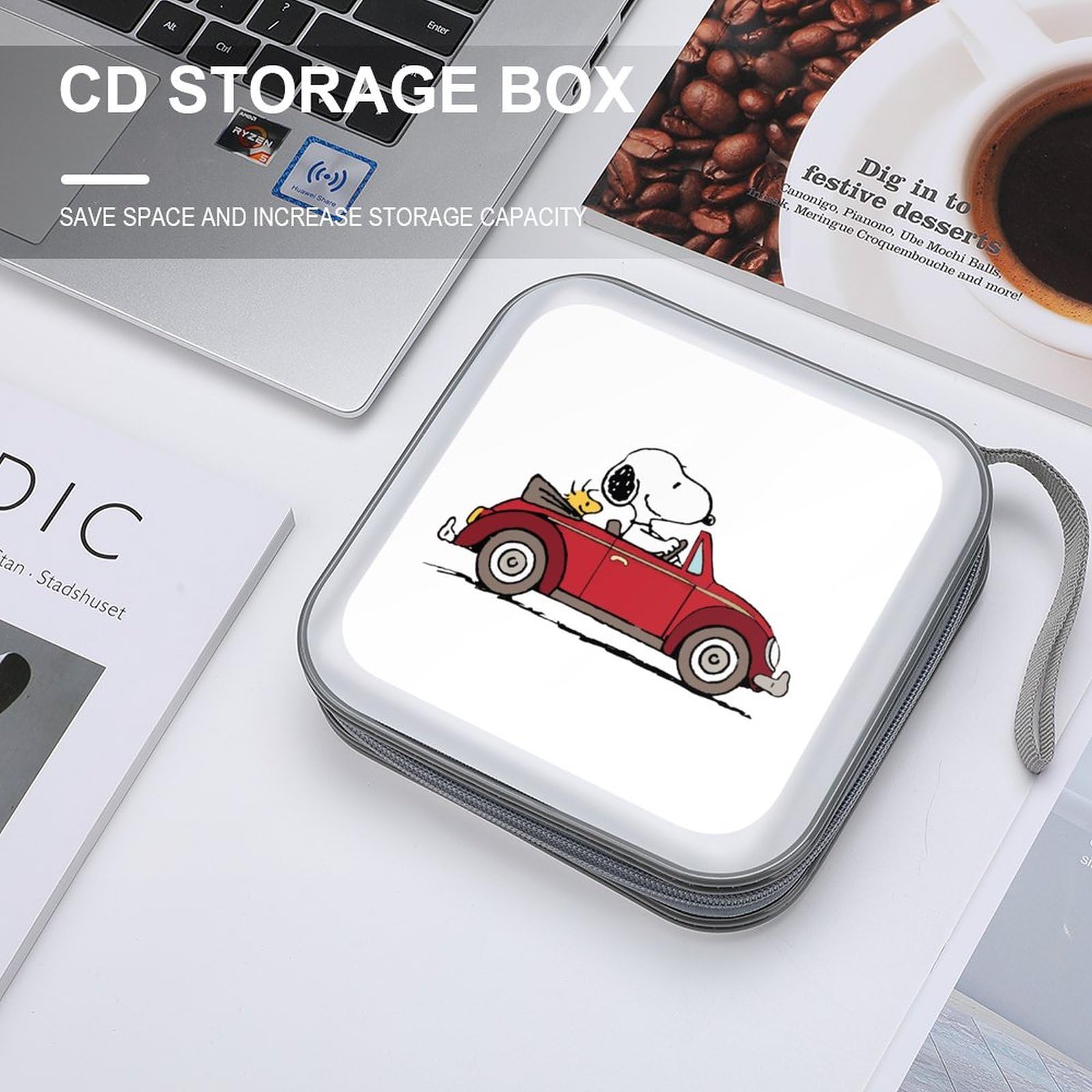 d*7様 平成レトロ スヌーピー ドッグハウス デニム CDケース ビニールポー