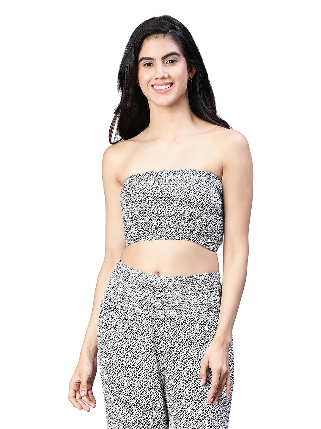 Women Floral Print Bustier Crop Top