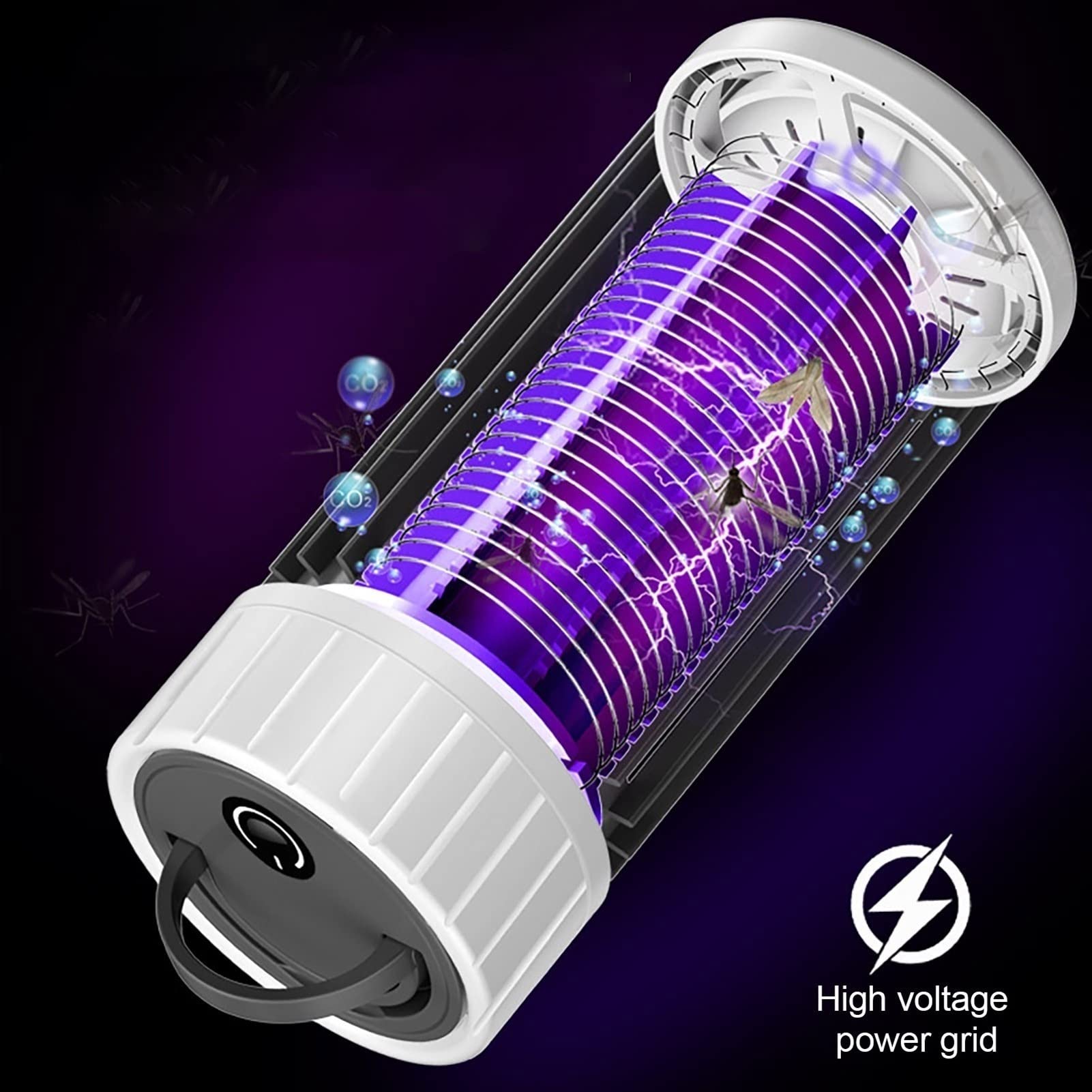Lampada Anti Zanzara Mosquito a Parete Lampada da Muro PhotoCatalyst Mosquito Killers Electric Fly Insect Lamp Trap con USB Charging Camping Mosquito luci Zanzare