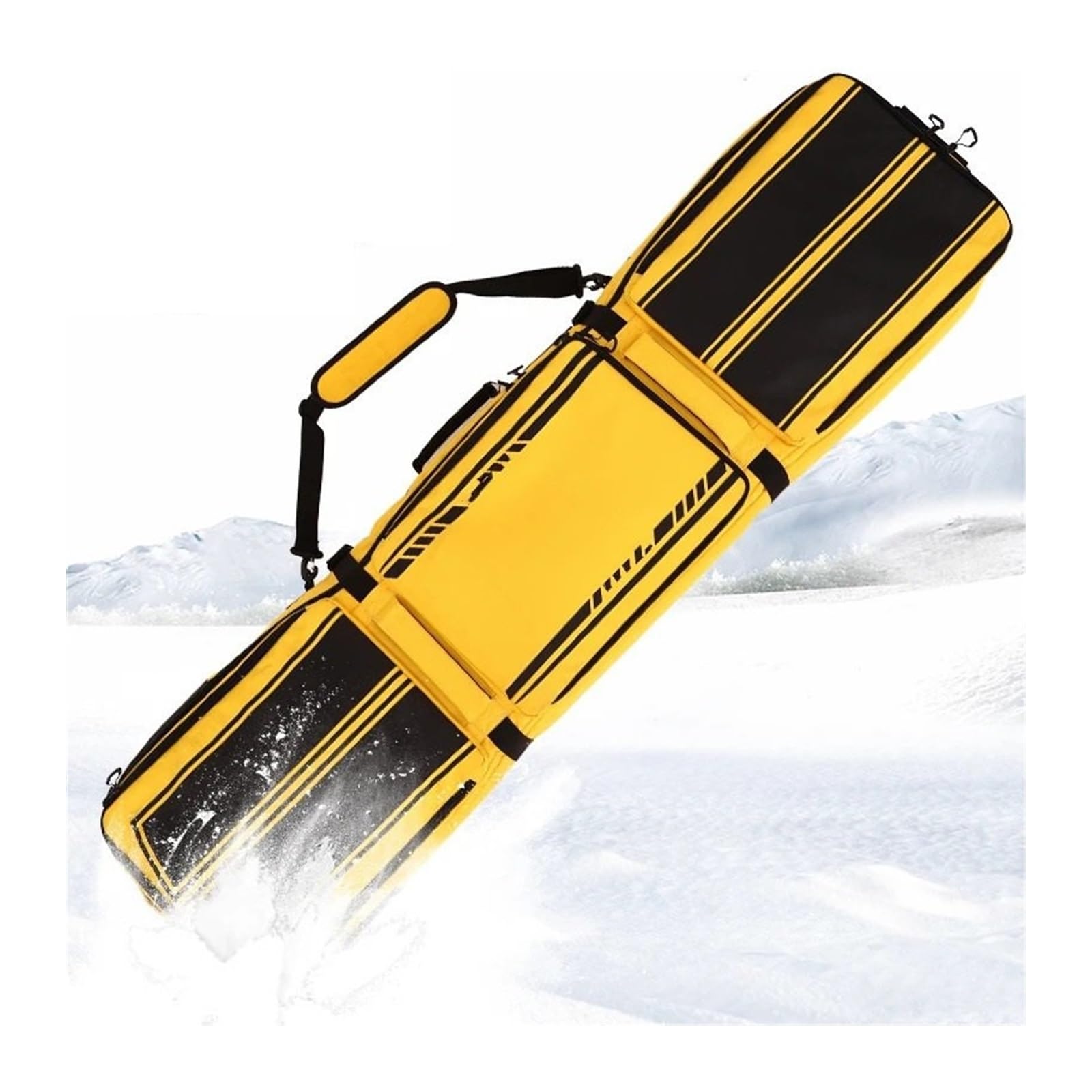 Torba na deskę narciarską Torba narciarska na kółkach o dużej pojemności, okrągła i fornirowana, z kółkami Torba snowboardowa(Yellow)