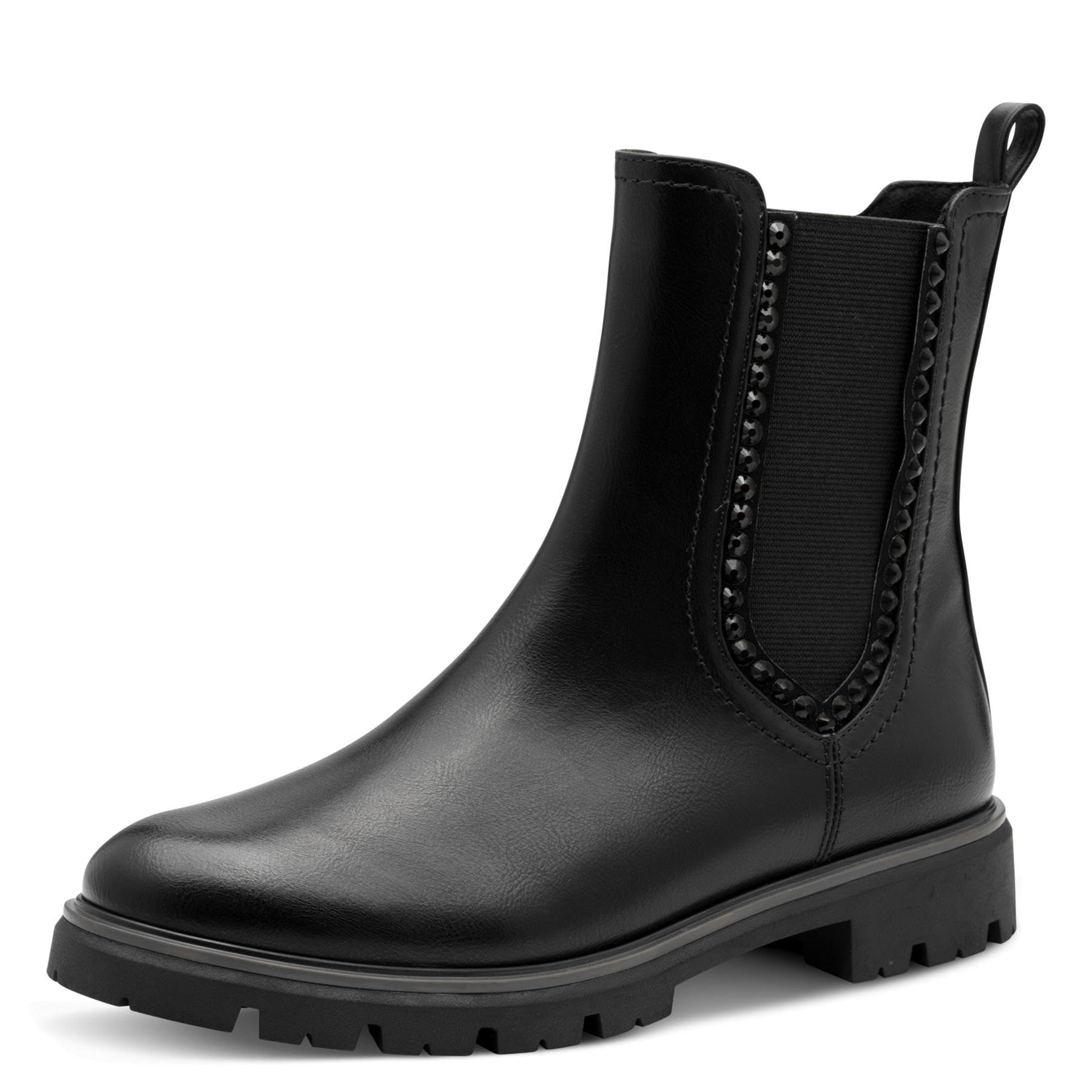 MARCO TOZZI Women's Chelsea Boots Vegan with Zip, black, 8.5 UK