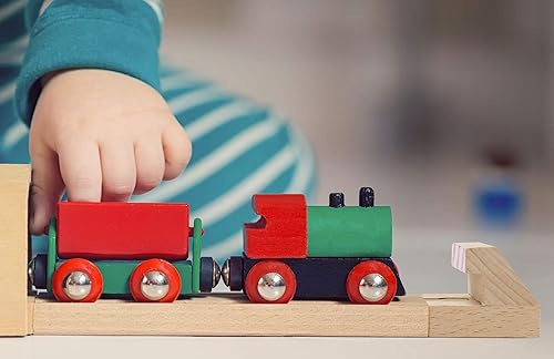 Miniatura 3 de Conductor Carl Paquetes de expansión de pistas de tren de madera, compatibles con la mayoría de las vías de tren, parachoques de pista, 1 unidad