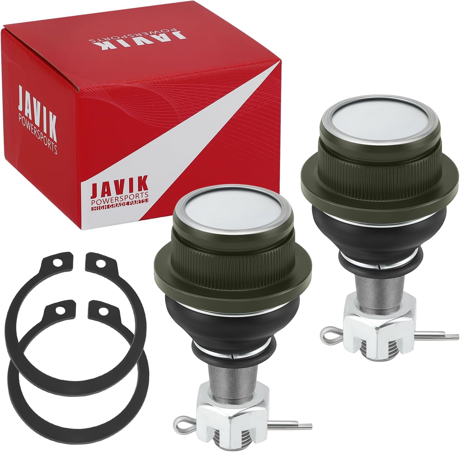 JAVIK 2Pcs Front Lower A Arm Ball Joint Compatible with Kawasaki 1990-2024 Mule 600 610 KAF400 KAF540 KAF620 KAF950 4000 4010 OEM# 59266-1080