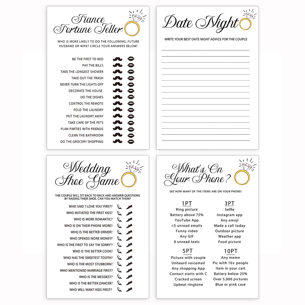 amazon-com-lnokrim-20-double-sided-engagement-party-game-cards-fun-games-ideas-activity-for-engagement-couples-gathering-proposal-party-fun-and-easy-couples-party-games-home-kitchen for Engagement Party Games Printable Free Amazon.com: LNOKRIM 20 Double-Sided Engagement Party Game Cards, Fun Games Ideas Activity for Engagement Couples Gathering Proposal Party, Fun and Easy Couples Party Games : Home & Kitchen for Engagement Party Games Printable Free