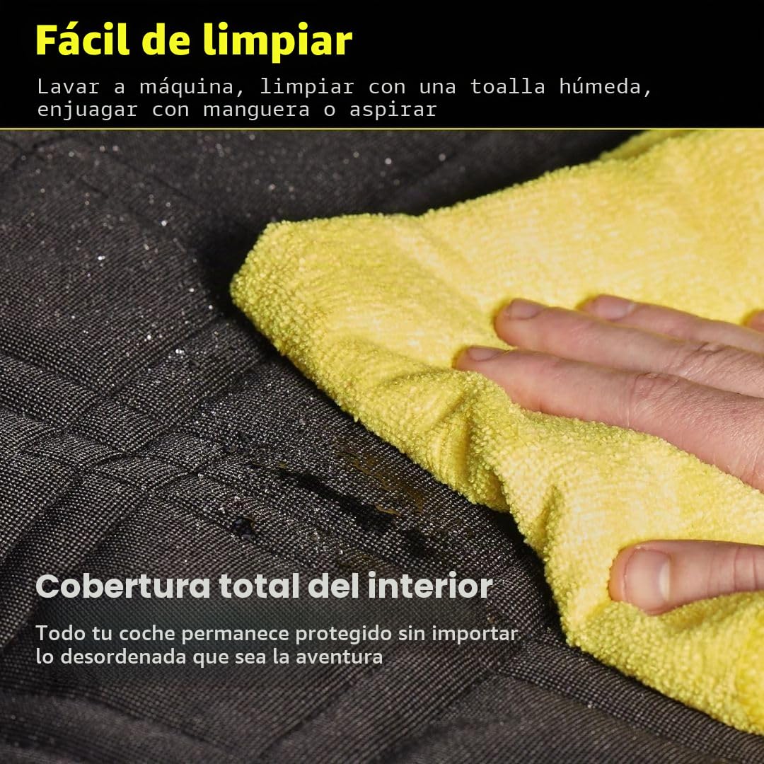 Meadowlark Fundas de asiento para perro XL, diseño único y protección completa para coche, puertas, reposacabezas y asiento trasero Solapa lateral extra duradera con cremallera, funda impermeable para