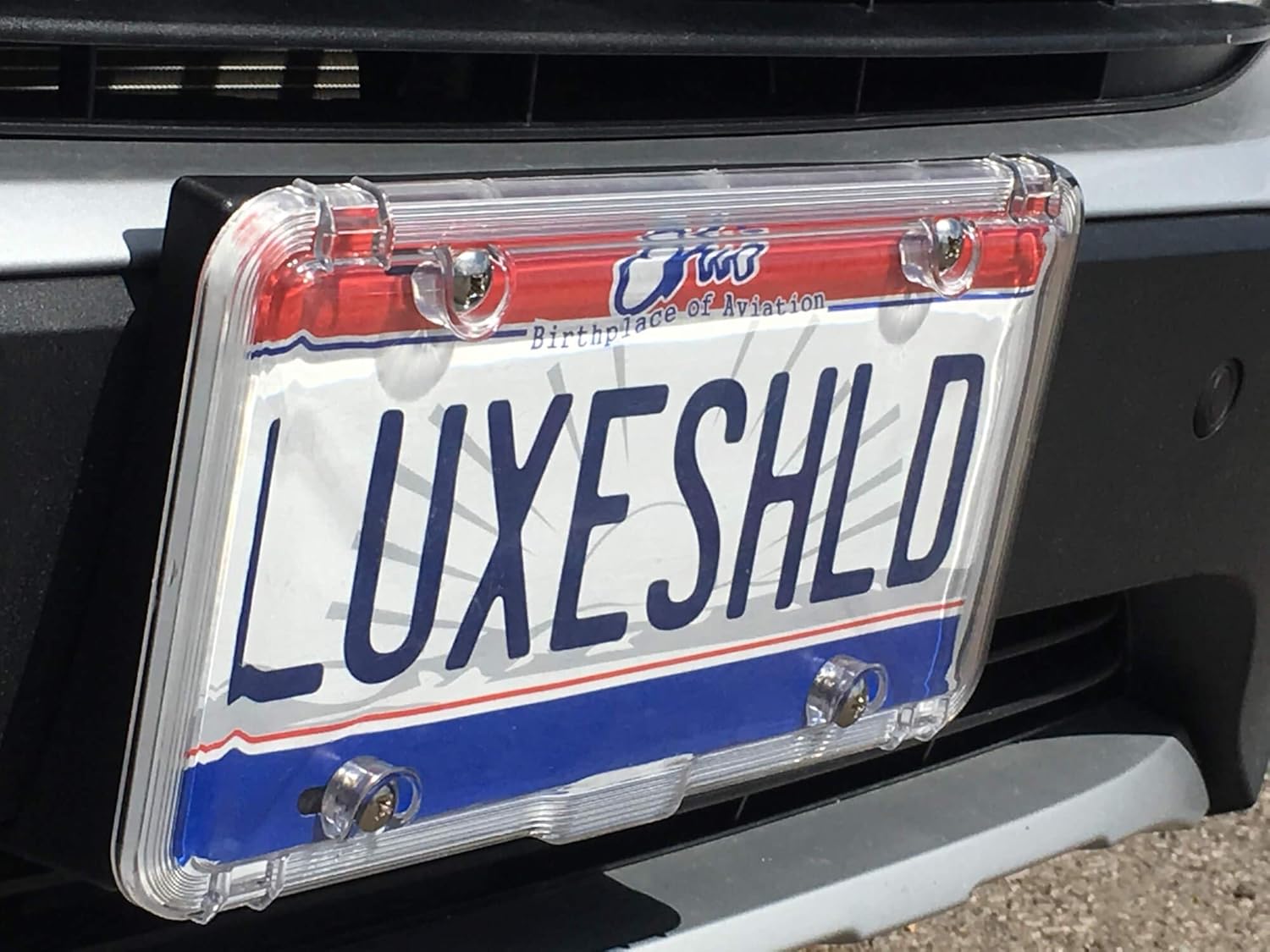 Premium Clear License Plate Covers (2-Pack) incl Stainless Steel Screws | Durable and Weatherproof Clear License Plate Protectors | One-of-a-Kind Design | Proudly Made in the USA