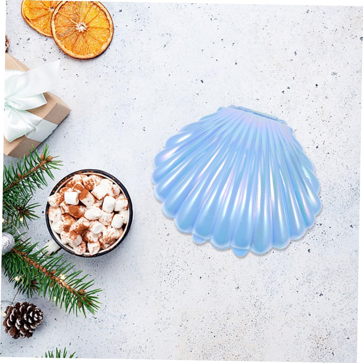 Wakauto 30Pcs Small Seashell Candy Boxes Pearl Blue Gift Containers for Wedding Party Favor Versatile Jewelry Storage and Chocolate Treat Holders Bulk