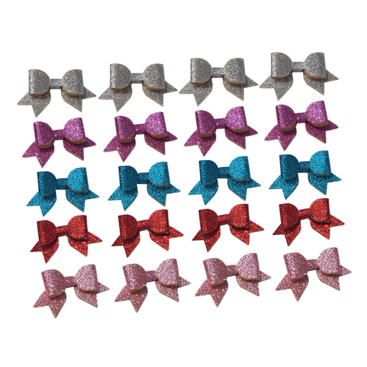 ibasenice 20Pcs Bowknot Hair Clips for Dogs Lovely Glitter Pet Hair Accessories for Parties Festivals to Enhance Your Pet Look