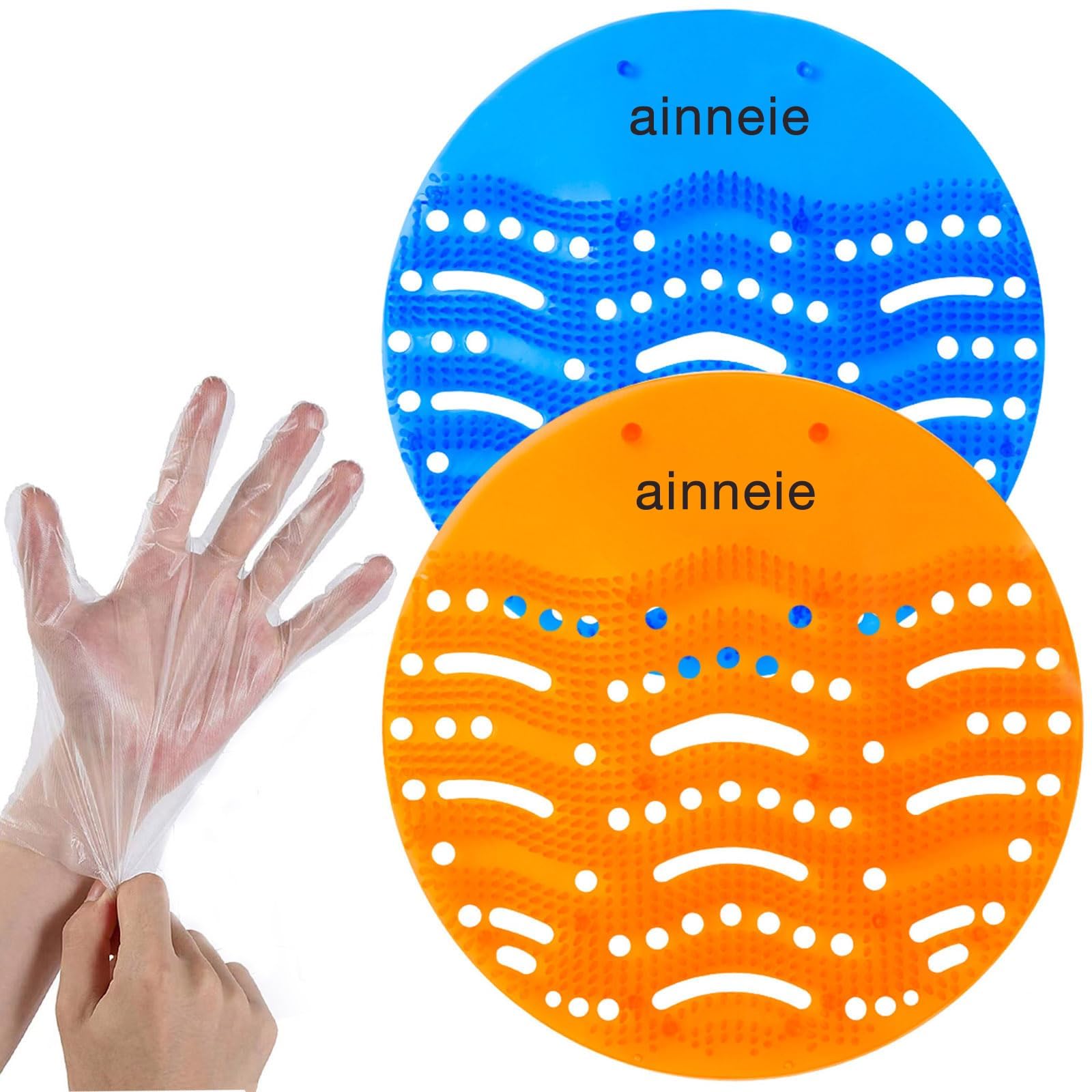 Urinal Deodorizer Screens 48 Pack Anti-Splash Urinal Screen Urinal Deodorizer Odor Freshener for Public Restrooms Restaurants Cafes Bars Schools Fits Wet & Dry Urinals(24pcs Blue+24pcs Orange)