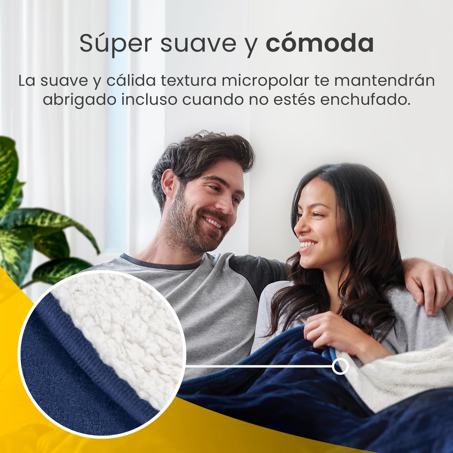 Cosi Home Manta Electrica Grande 180 x 130cm 10 Niveles de Calor, Forro Polar y Sherpa Lavables en Lavadora,Control Digital, Temporizador 10h – Manta Sofa. Azul Marino