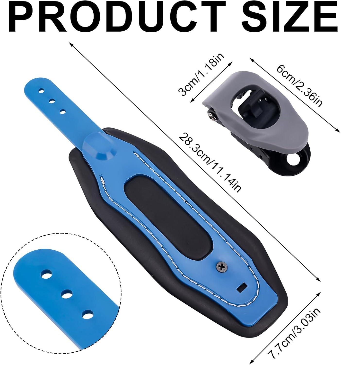 2pcs Snowboard Bindings Ankle Straps Replacement, Comfortable Ski and Snowboard Bindings Ladder Strap with Easy Adjust Buckles Universal Ankle Strap for Ski Boot Tool Skiing Skateboard Accessories