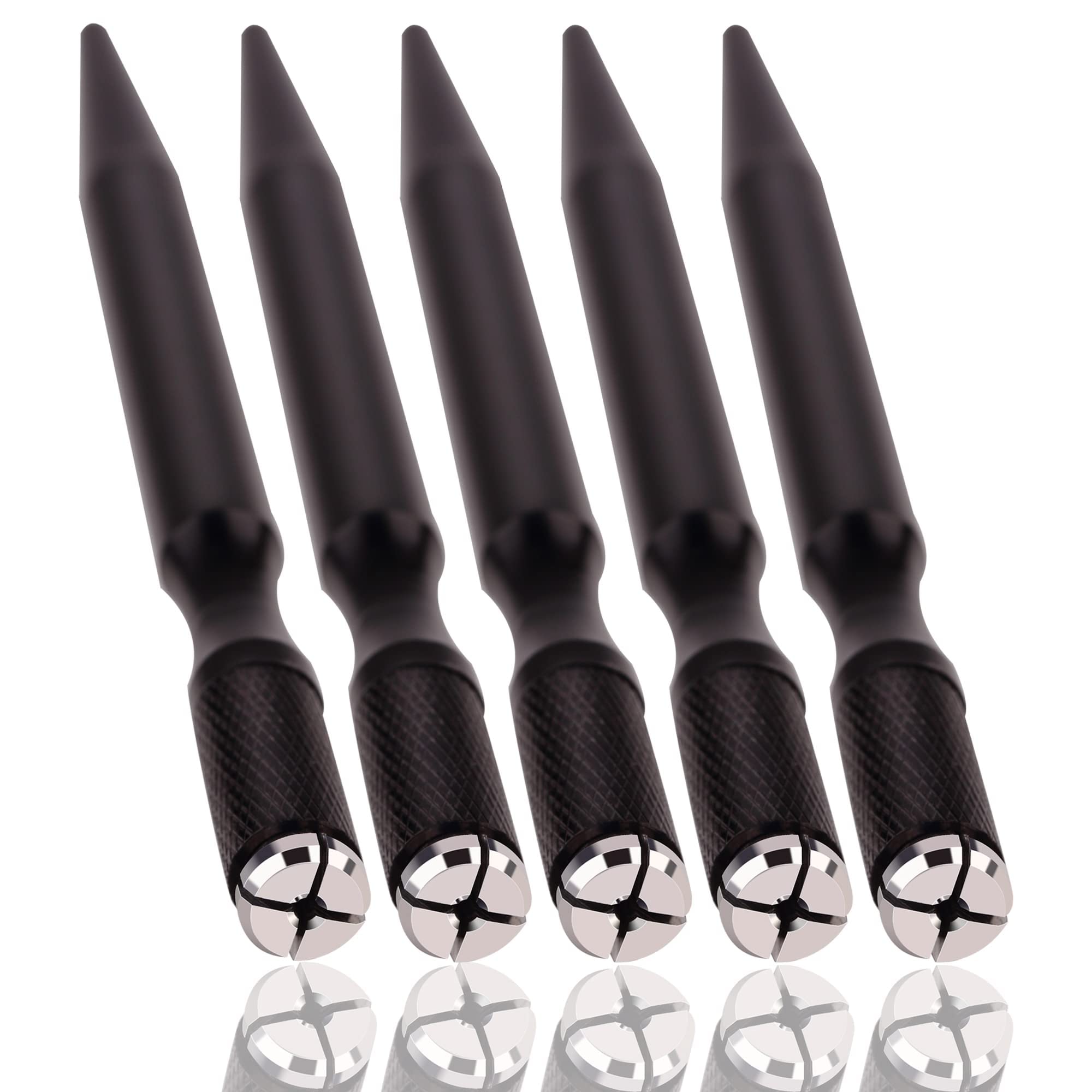 Microblading Pens, 5 Pce Light 𝐭𝐚𝐭𝐭𝐨𝐨𝐢𝐧𝐠 Manual Eyebrow Pens For Permanent Makeup Supplies Durable Aluminum Pen With Lock-Pin Tech