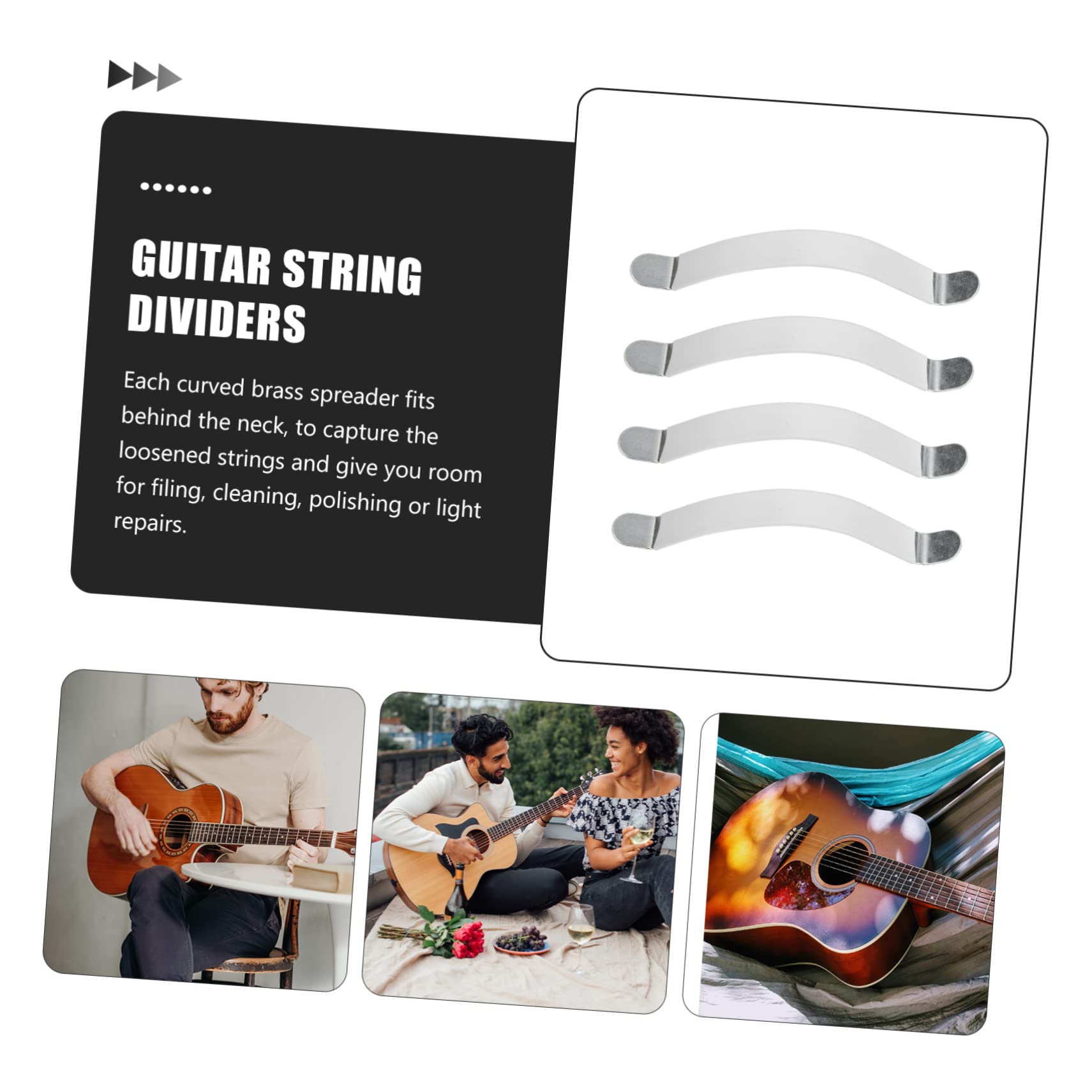 TOYANDONA 20pezzi Distanziatori Per Corde Chitarra Da Strumenti Per Liutaio Adatti Per Manutenzione e Riparazione Strumenti Musicali Per Lavori Fret e