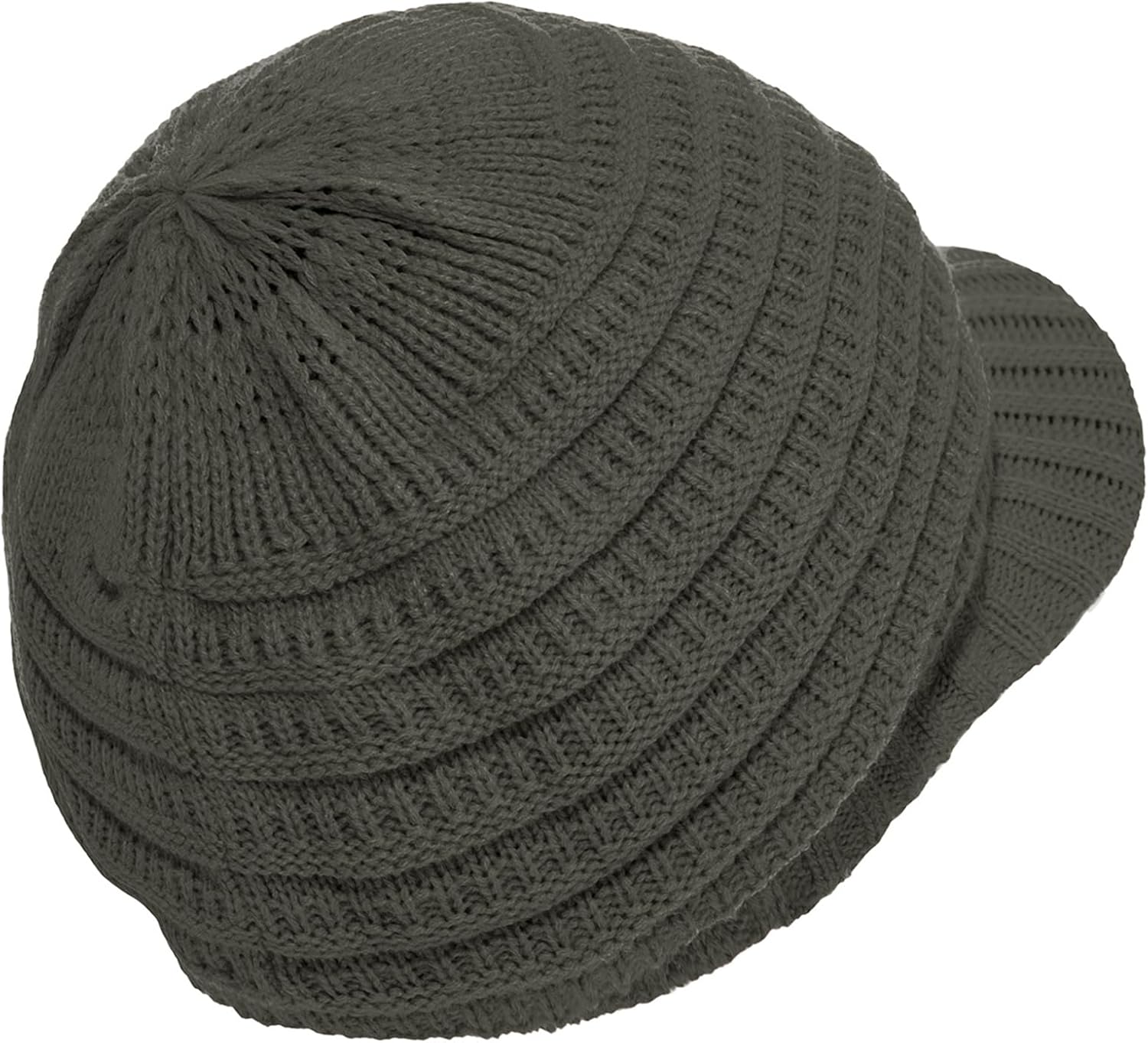 Womens Satin Lined Beanie Slouchy Winter Knit Hat Newsboy Hat with Brim Silk Lined Beanie - Image 8