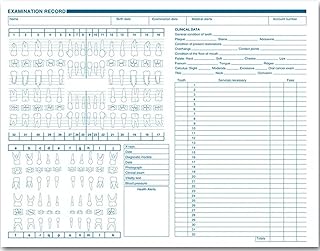 Dental Exam Record, Anatomic & Periodontics Diagrams, Horizontal Layout, Quantity 250
