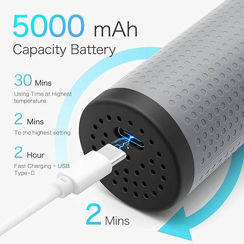 Miniatura 2 de Cepillo alisador de pelo inalámbrico, cepillo alisador de pelo portátil para mujeres con tamaño de viaje, 2 en 1, alisador de pelo de iones