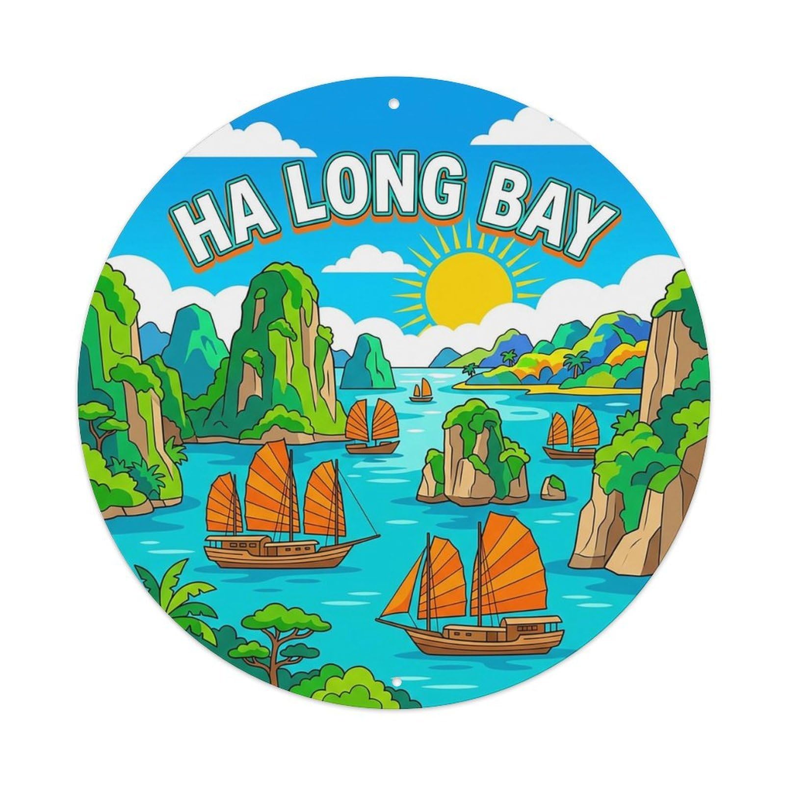 Vietnam Vintage Travel Ha Long Bay Metal Tin Sign
