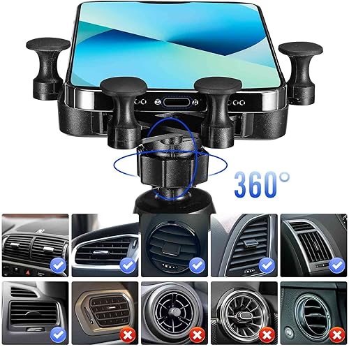 Miniatura 6 de Soporte de teléfono para teléfono de automóvil diseño mejorado Soporte de teléfono mini soporte de coche para iPhoneSmartphone Clip de ventilación